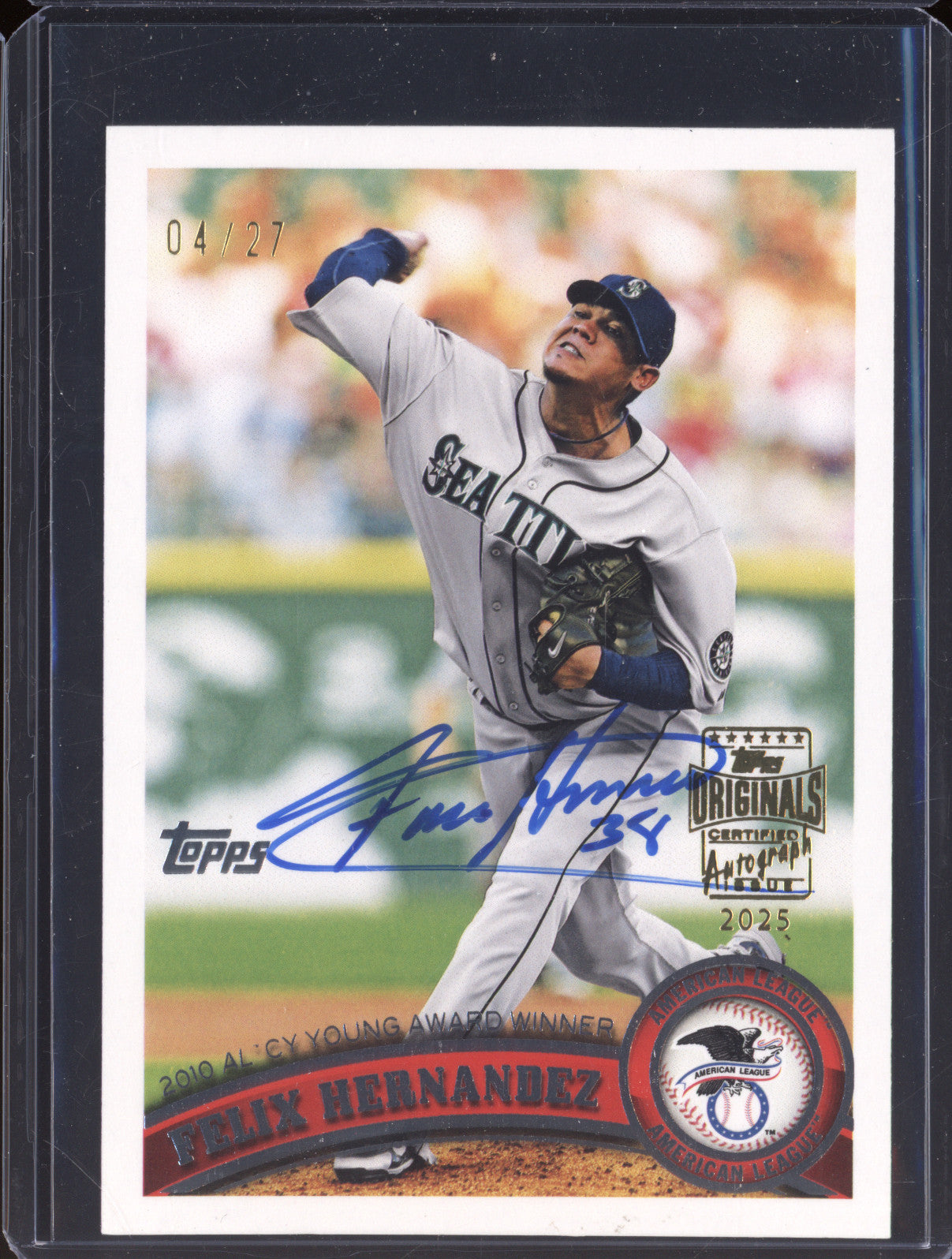 Felix Hernandez 2025 Topps Archives 168 Topps Originals Autographs /27