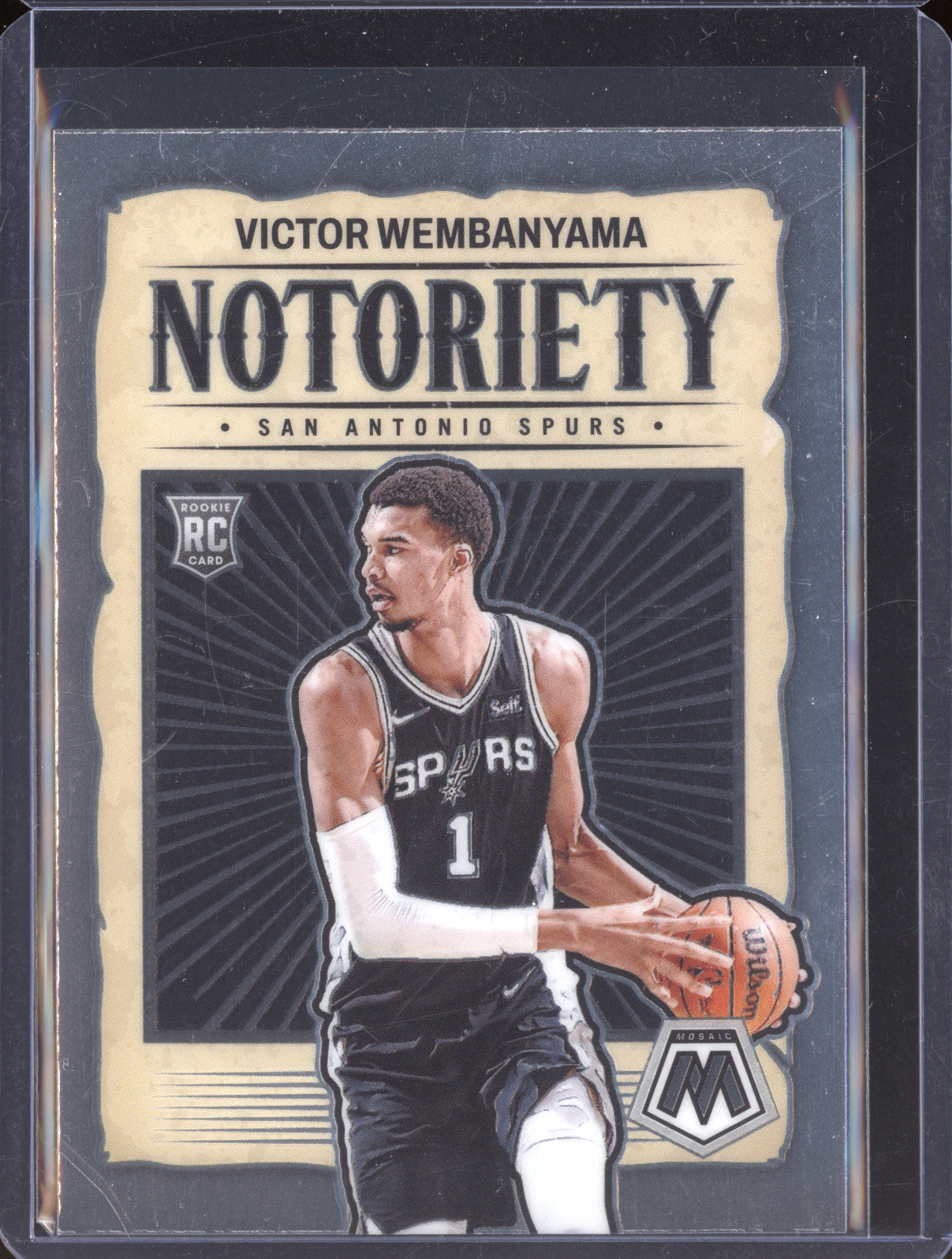 Victor Wembanyama 2023-24 Panini Mosaic 5 Notoriety RC