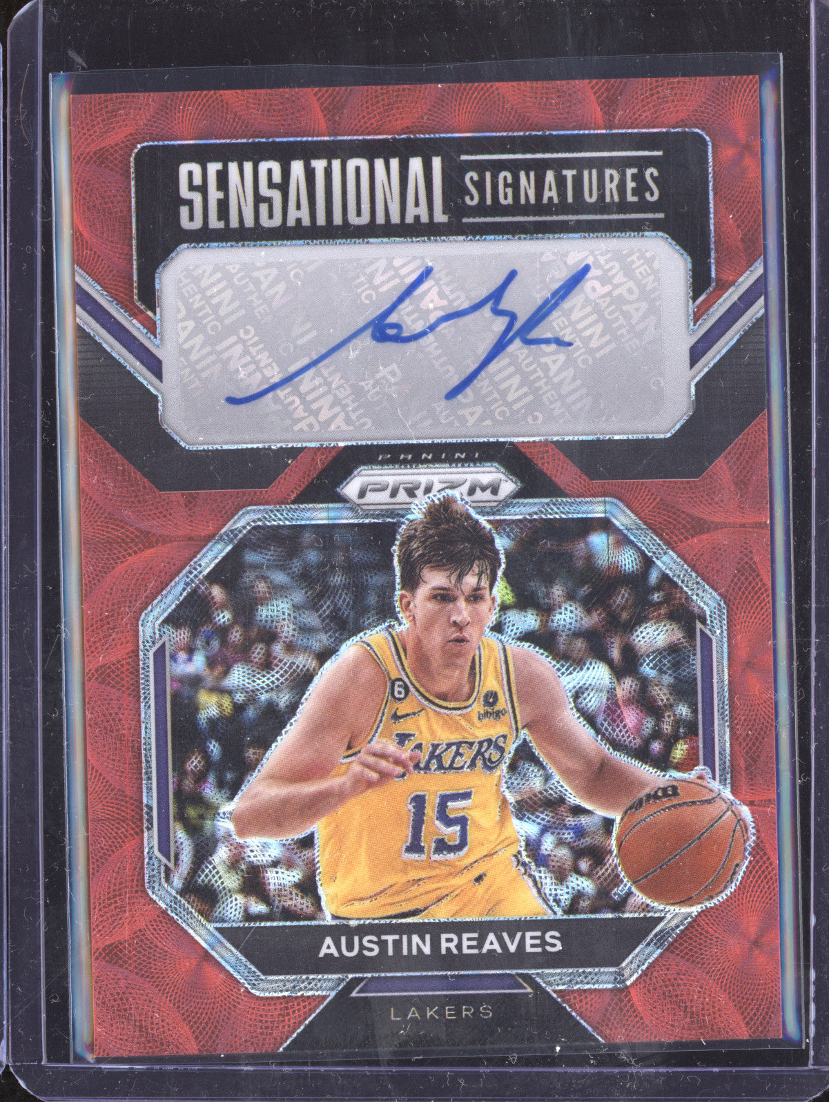 Austin Reaves 2022-23 Panini Prizm SS-AR Sensational Signatures Red Choice