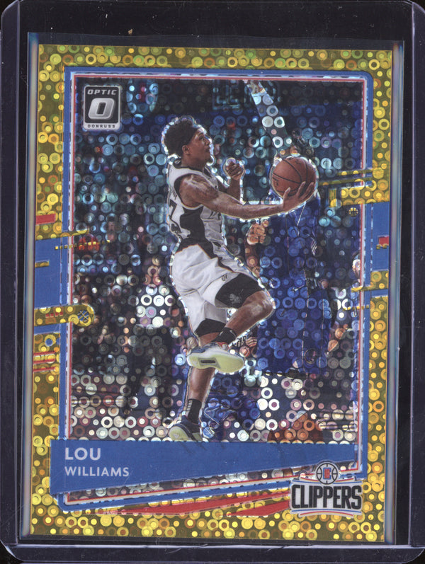 Lou Williams 2020-21 Panini Donruss Optic 14 Fast Break Gold 10/10