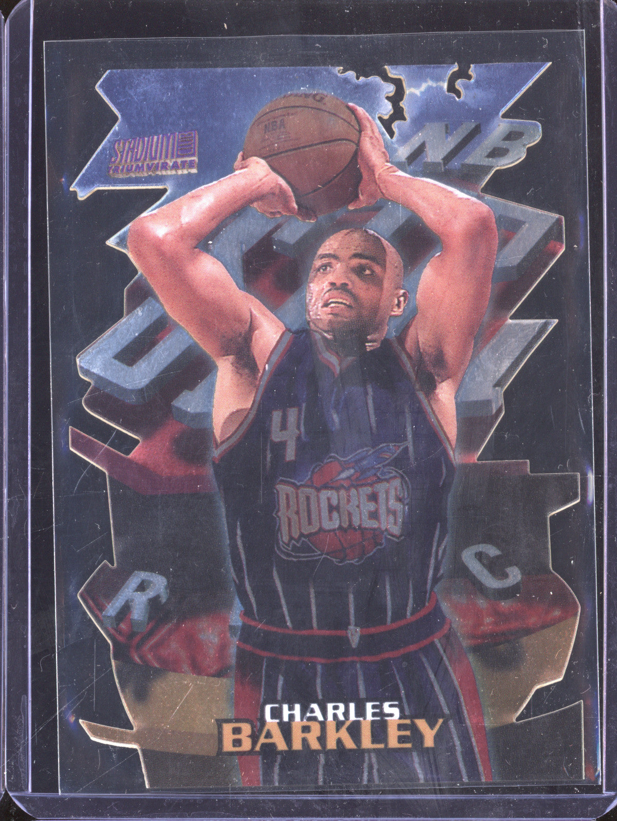 Charles Barkley 1997-98 Topps Stadium Club Triumvirate T14B