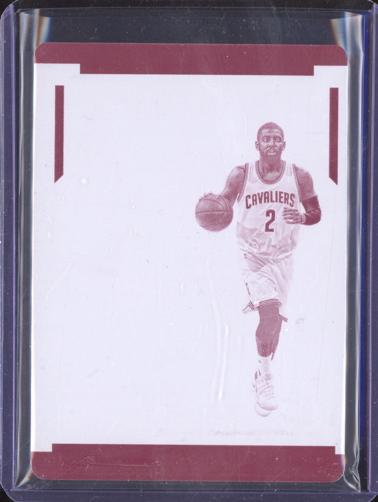 Kyrie Irving 2016-17 Panini National Treasures 4 Logoman Auto Magenta Plate 1/1