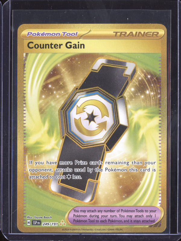 Counter Gain 2024 Pokemon Surging Sparks 249/191 Hyper Rare