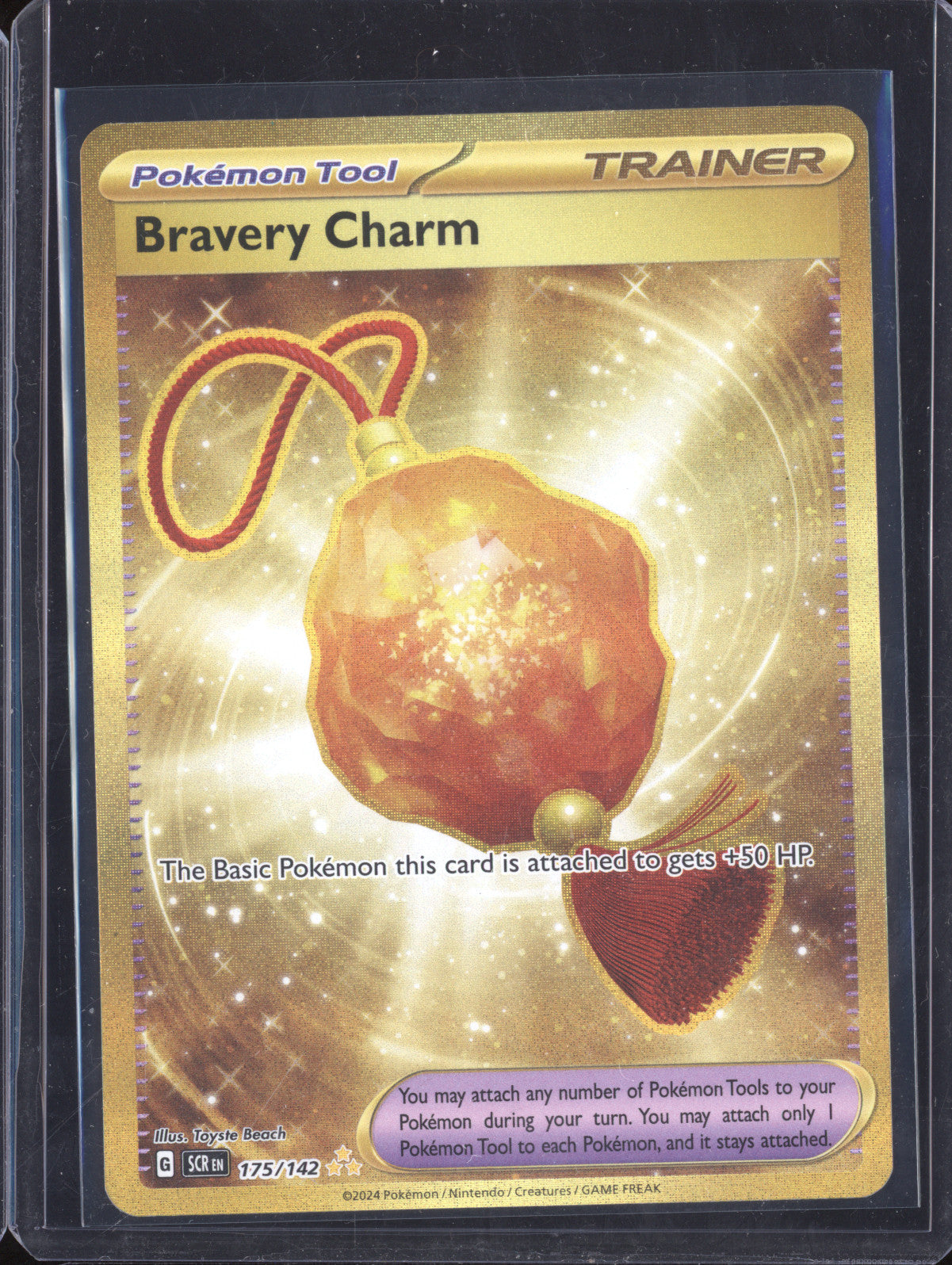 Bravery Charm 2024 Pokemon Stellar Crown 175/142 Hyper Rare