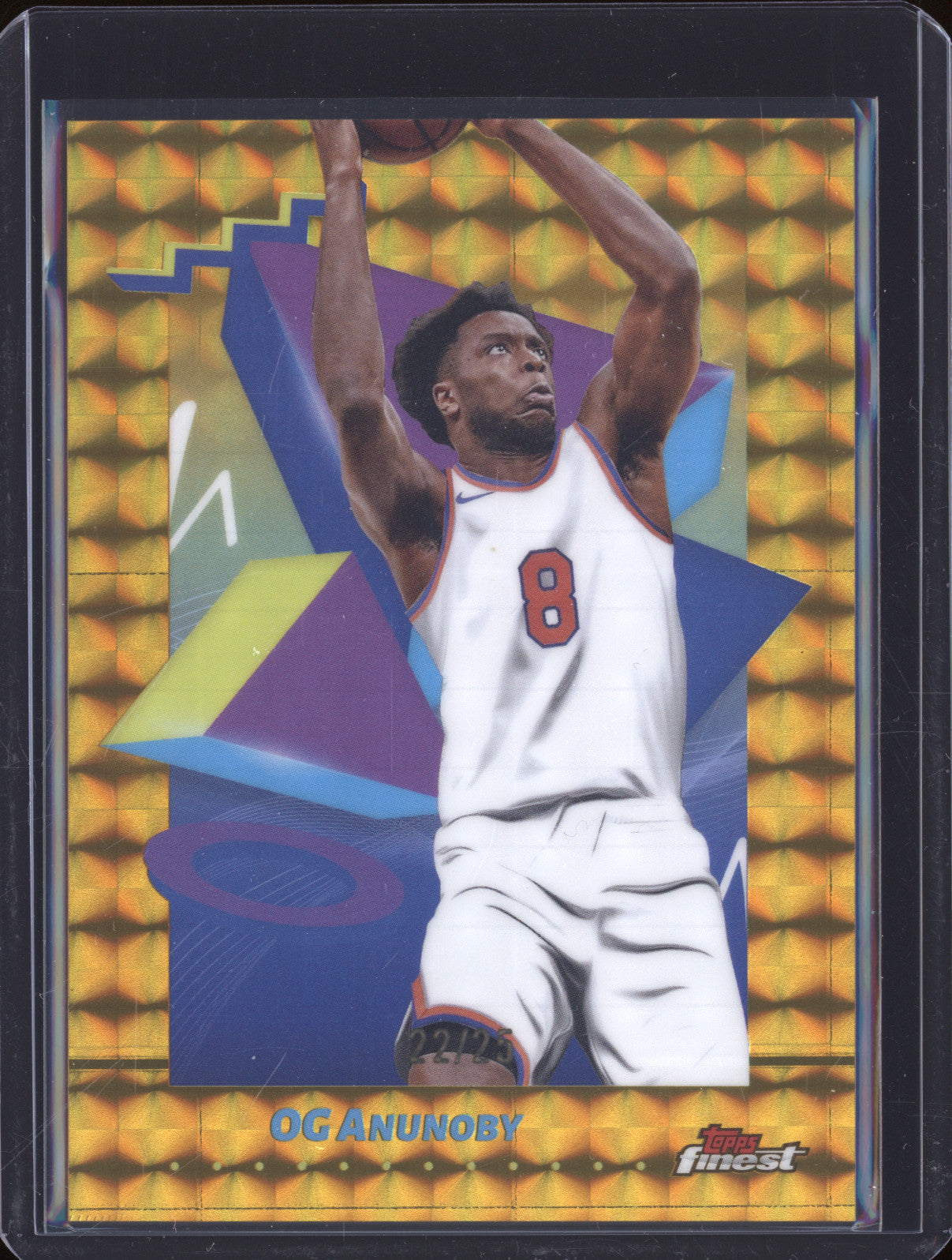 OG Anunoby 2024-25 Topps Finest 160 Gold Refractor 22/25
