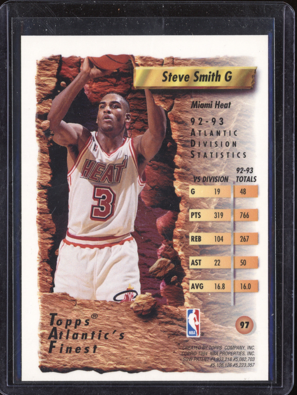 Steve Smith 1993-94 Topps Finest 97 Refractor