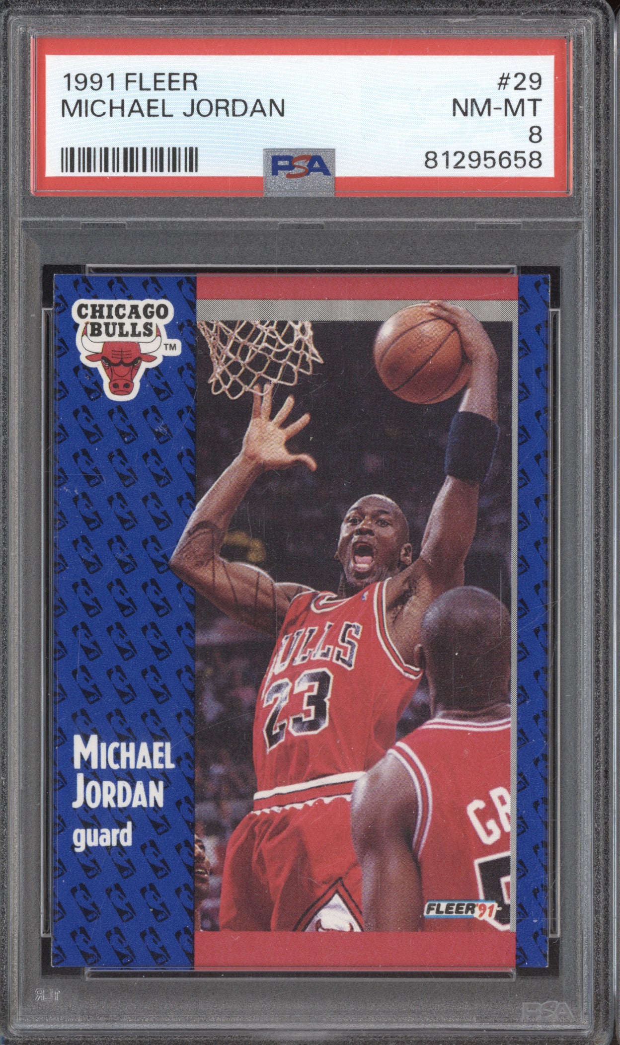 1991 Fleer 29 Michael Jordan PSA 8