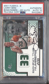 Larry Bird 2001-02 Fleer E-X Behind the Numbers Jersey Auto /33 PSA Authentic/10