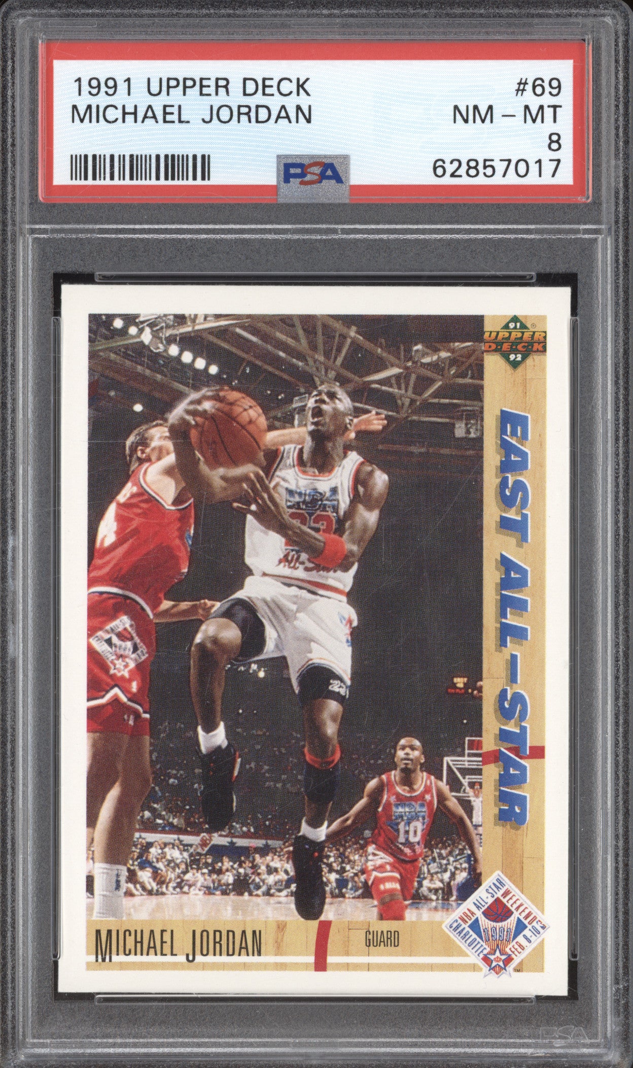 1991 Upper Deck 69 Michael Jordan PSA 8