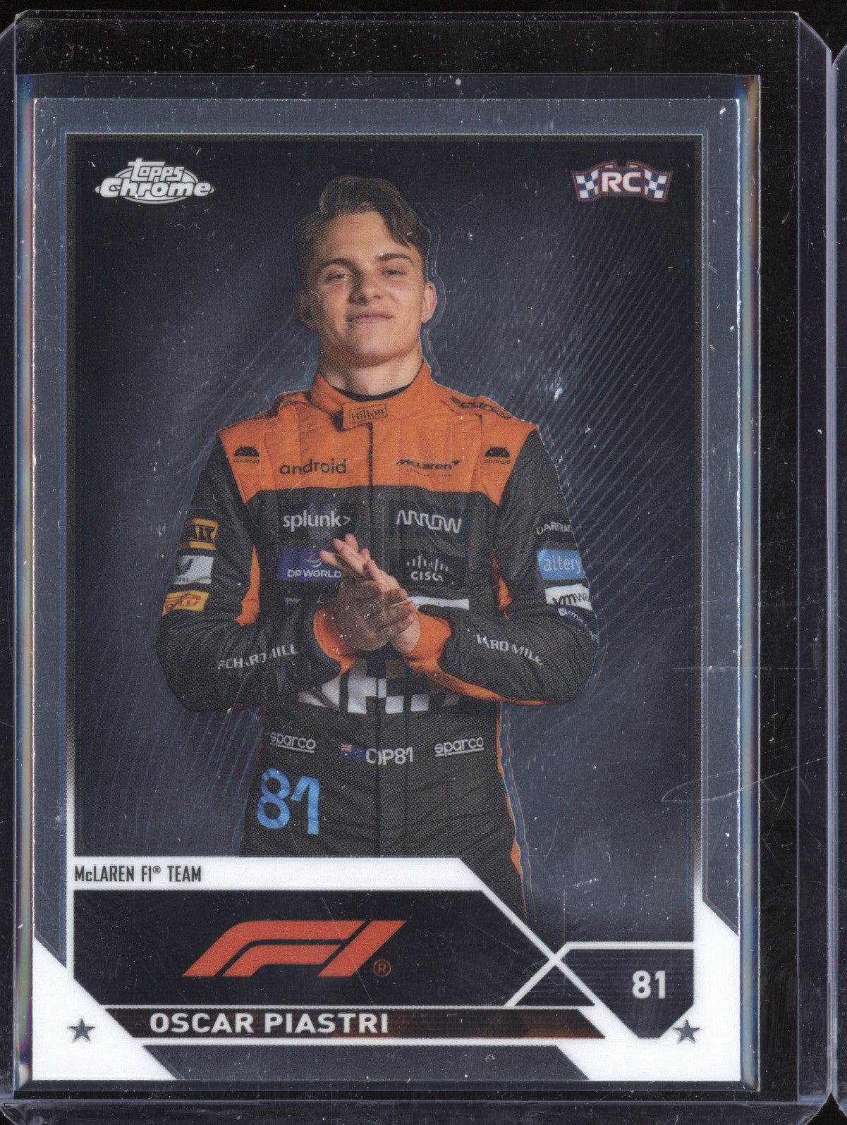Oscar Piastri 2023 Topps Chrome F1 40 RC