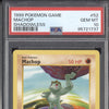 Machop 1999 Pokemon Base Set 52/102 Shadowless PSA 10