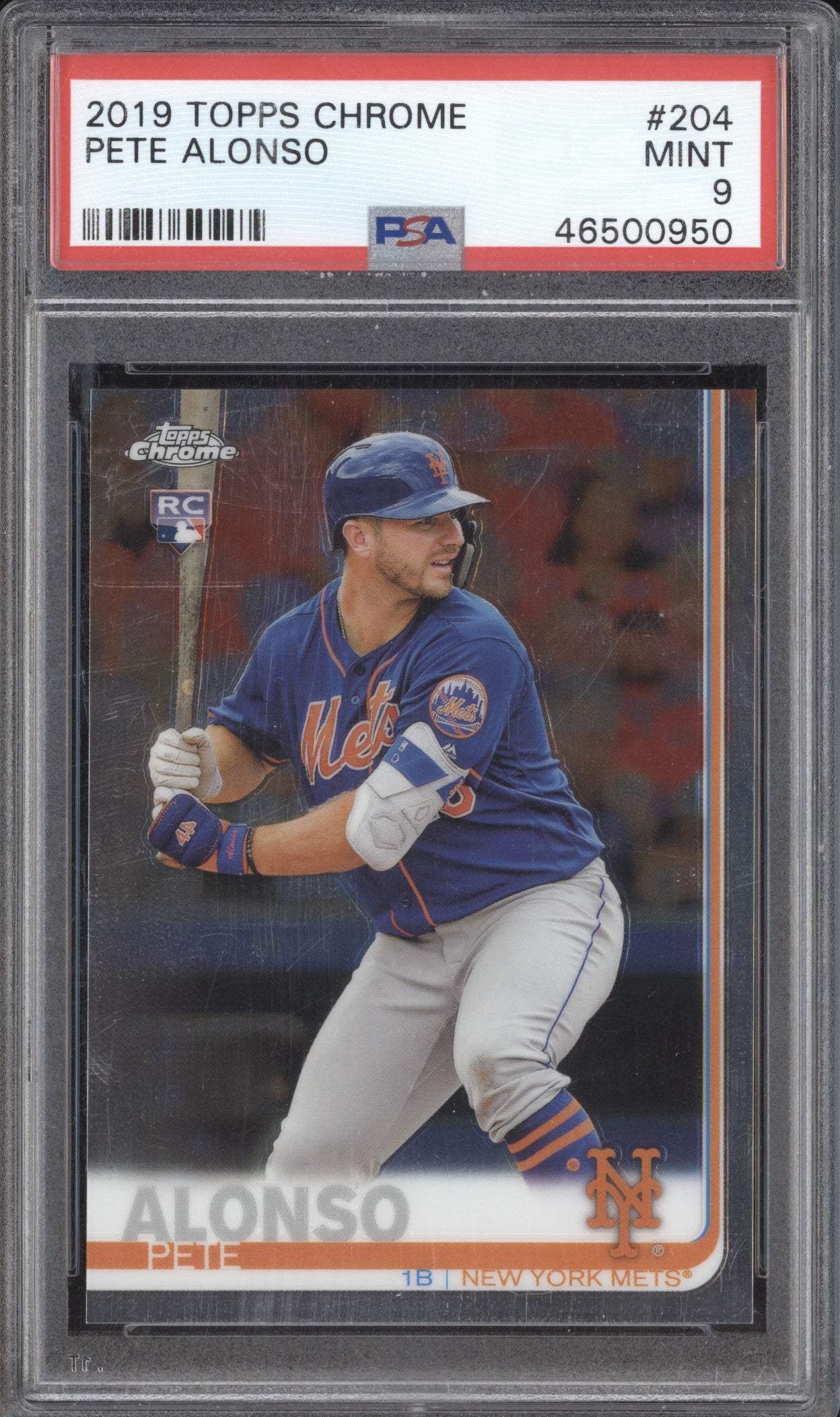 Pete Alonso 2019 Topps Chrome 204 RC PSA 9