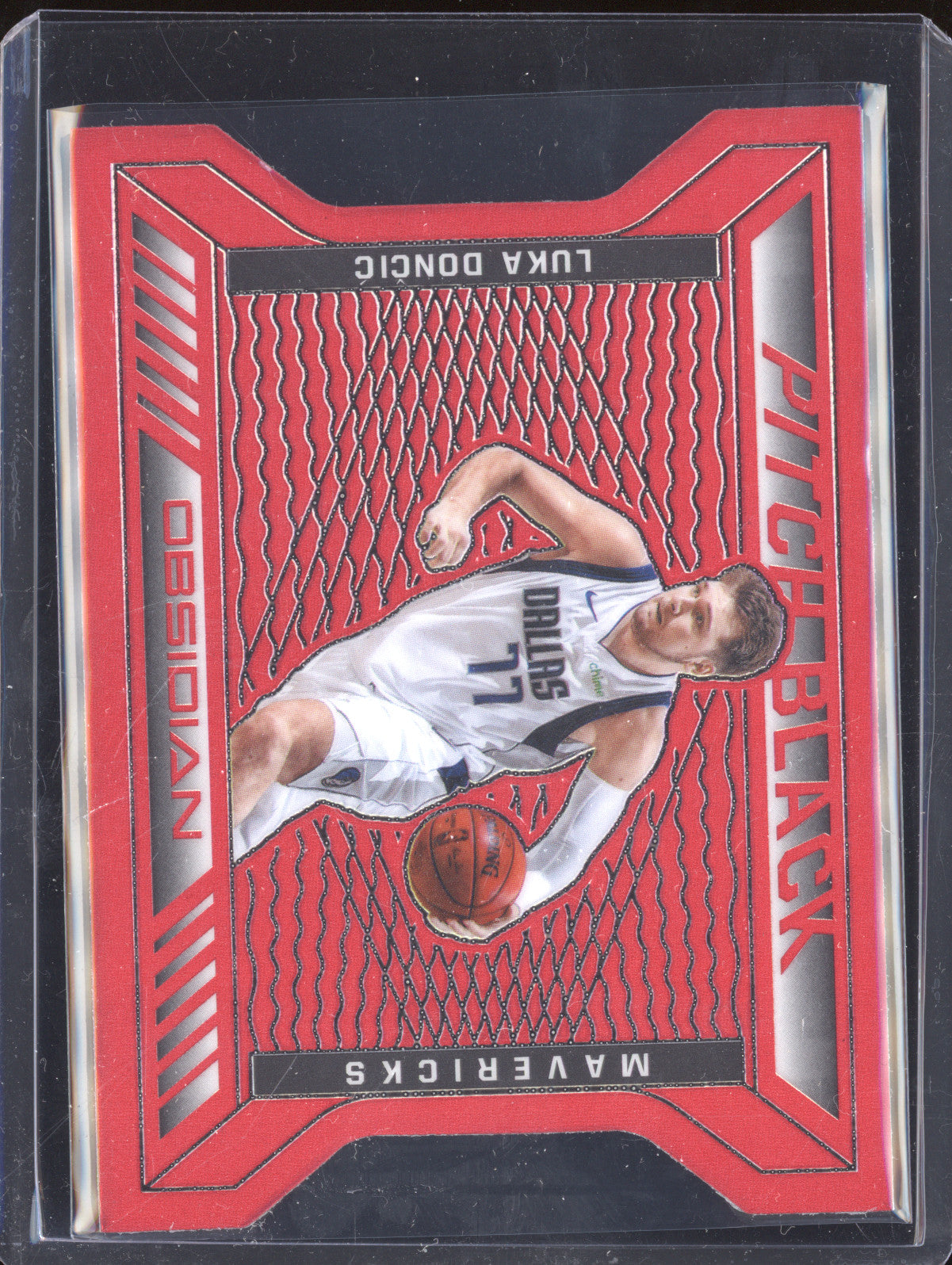 Luka Doncic 2020-21 Panini Obsidian 25 Pitch Black Red Flood