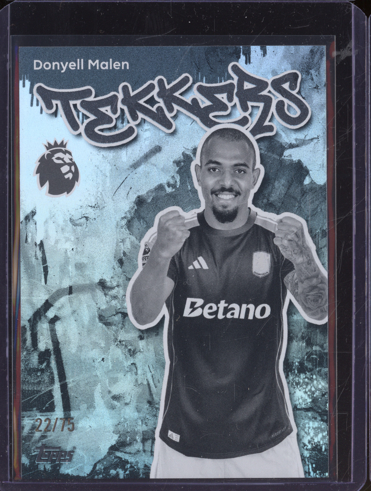 Donyell Malen 2025-26 Topps Premier League 36 Tekkers Black & White 22/75