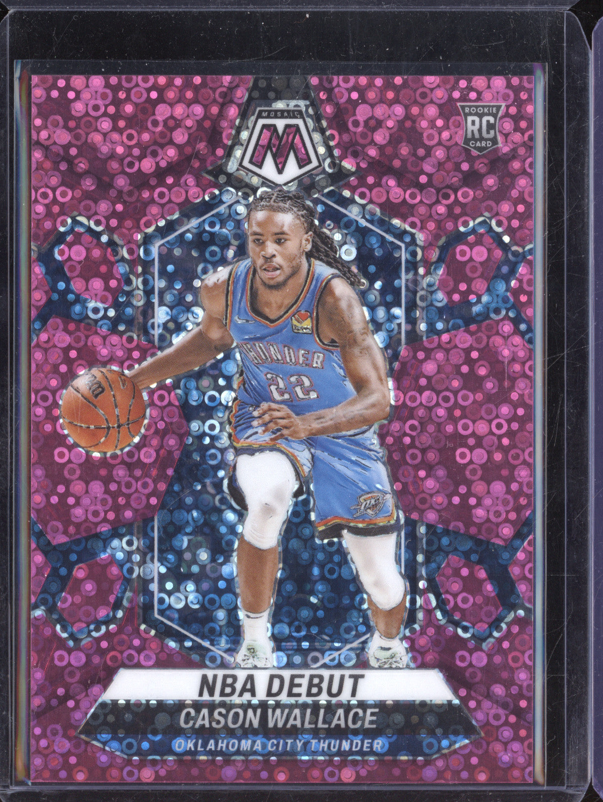 Cason Wallace 2023-24 Panini Mosaic 258 Pink Disco RC 14/20