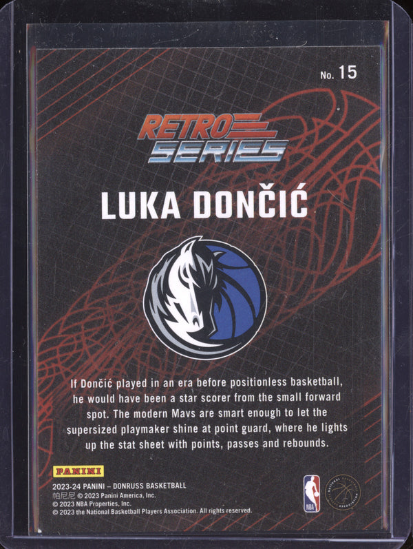 Luka Doncic 2023-24 Panini Donruss 15 Retro Series Red