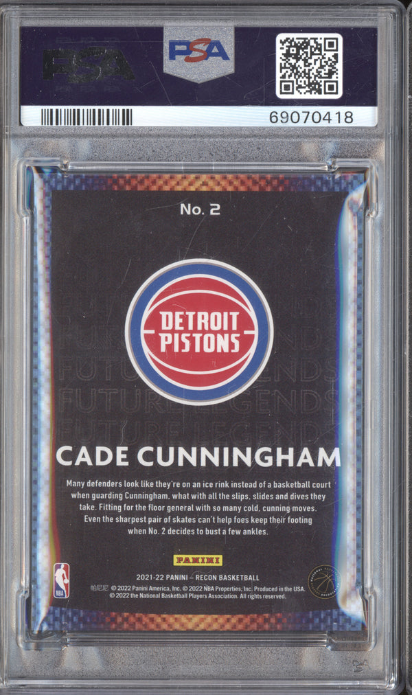 Cade Cunningham 2021-22 Panini Recon 2 Future Legends RC PSA 9