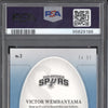 Victor Wembanyama 2023-24 Panini Select 3 Certified Red Flash RC 64/99 PSA 10