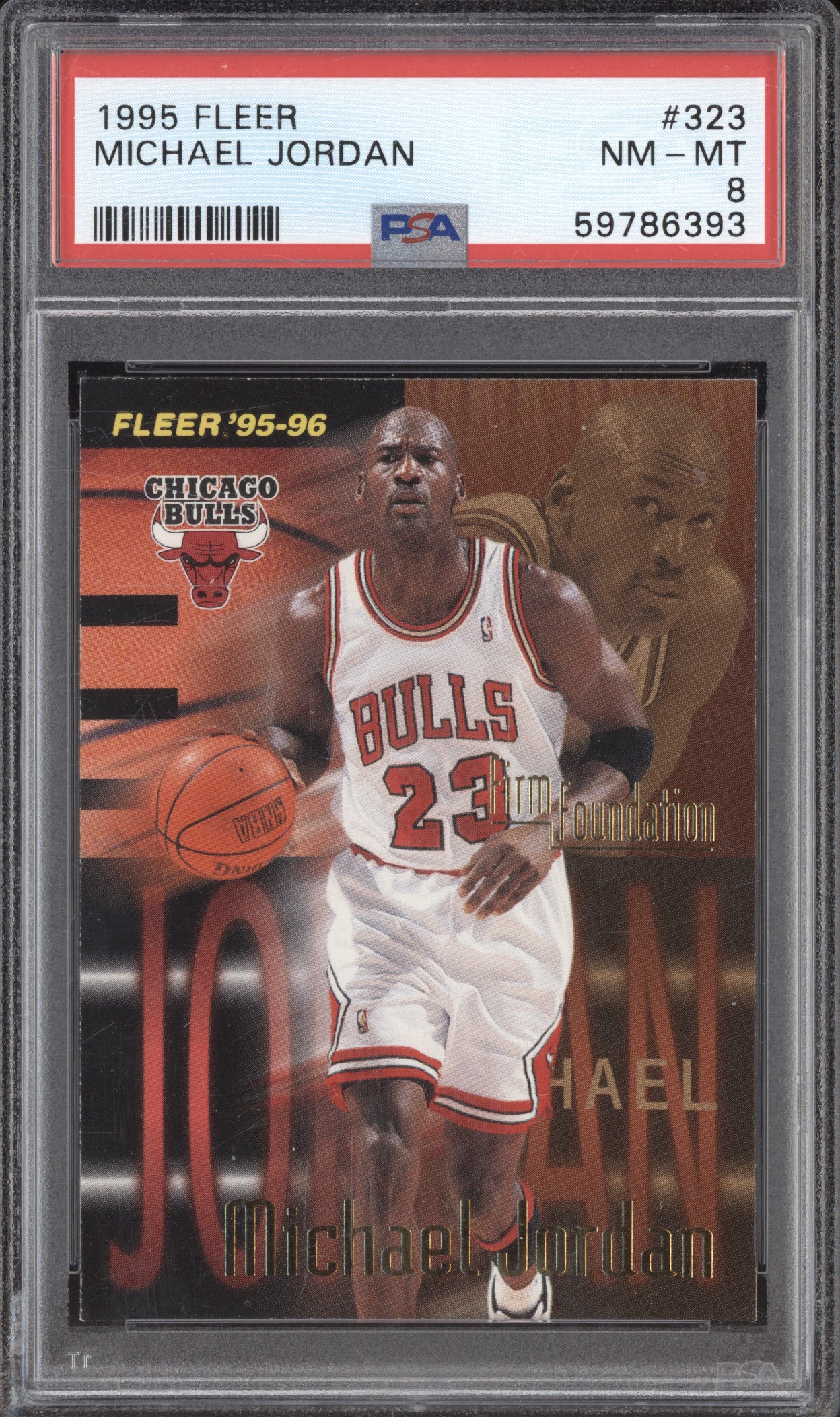 1995 Fleer 323 Michael Jordan PSA 8