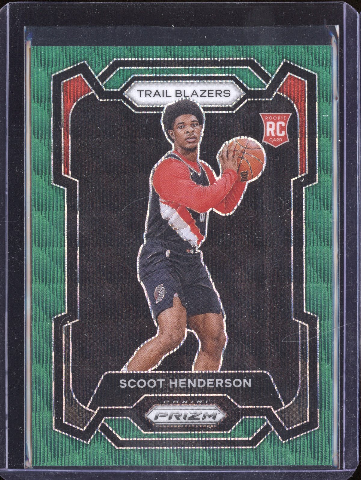 Scoot Henderson 2023-24 Panini Prizm 141 Green Wave RC