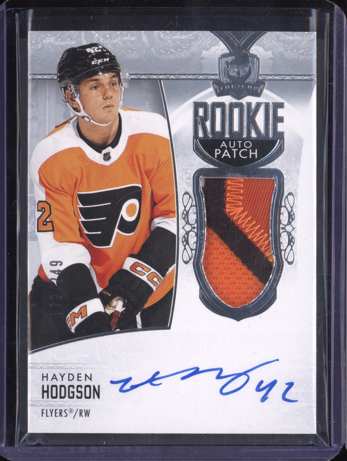 Hayden Hodgson 2022-23 Upper Deck The Cup 190 Rookie Auto Patch RC 172/249