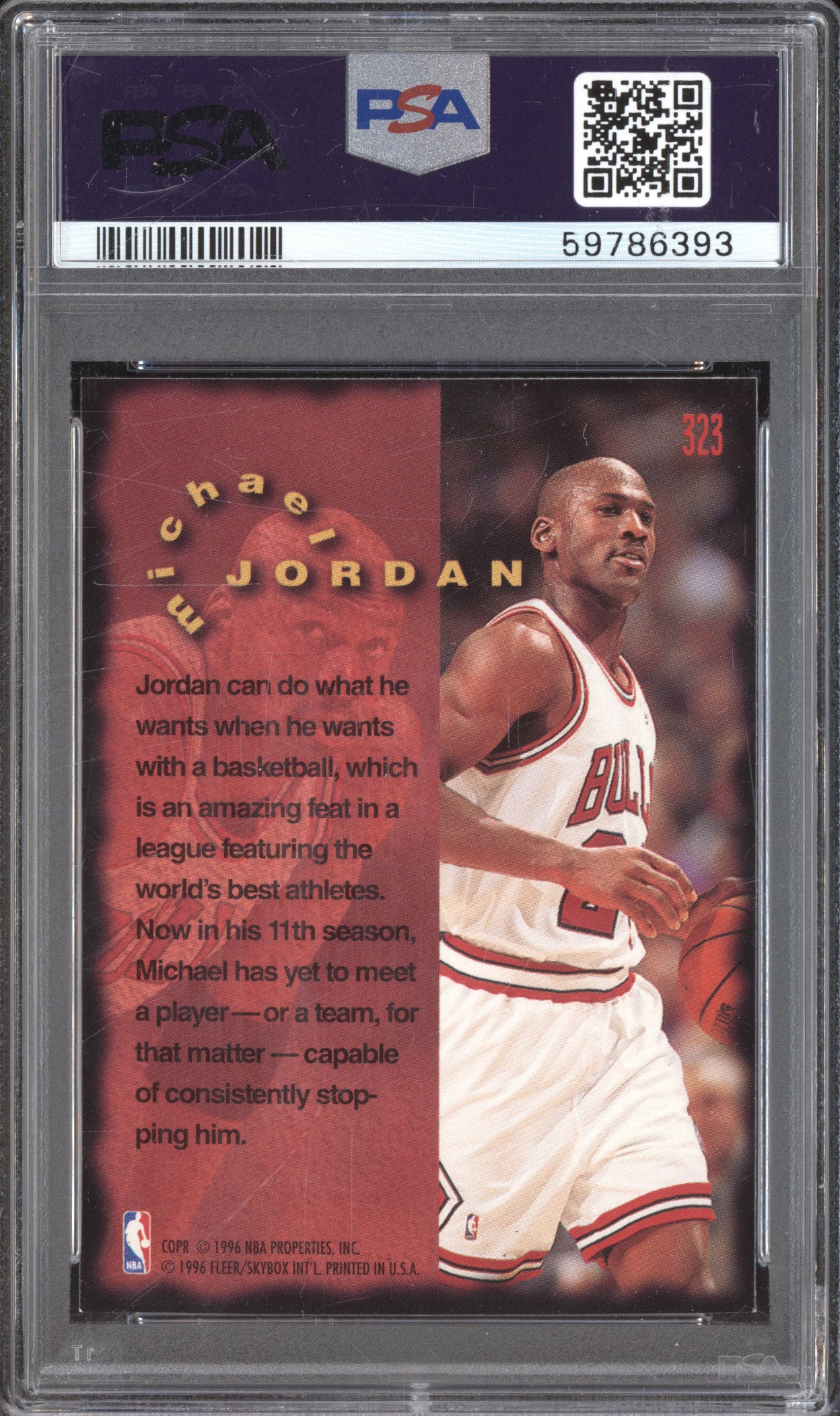 1995 Fleer 323 Michael Jordan PSA 8