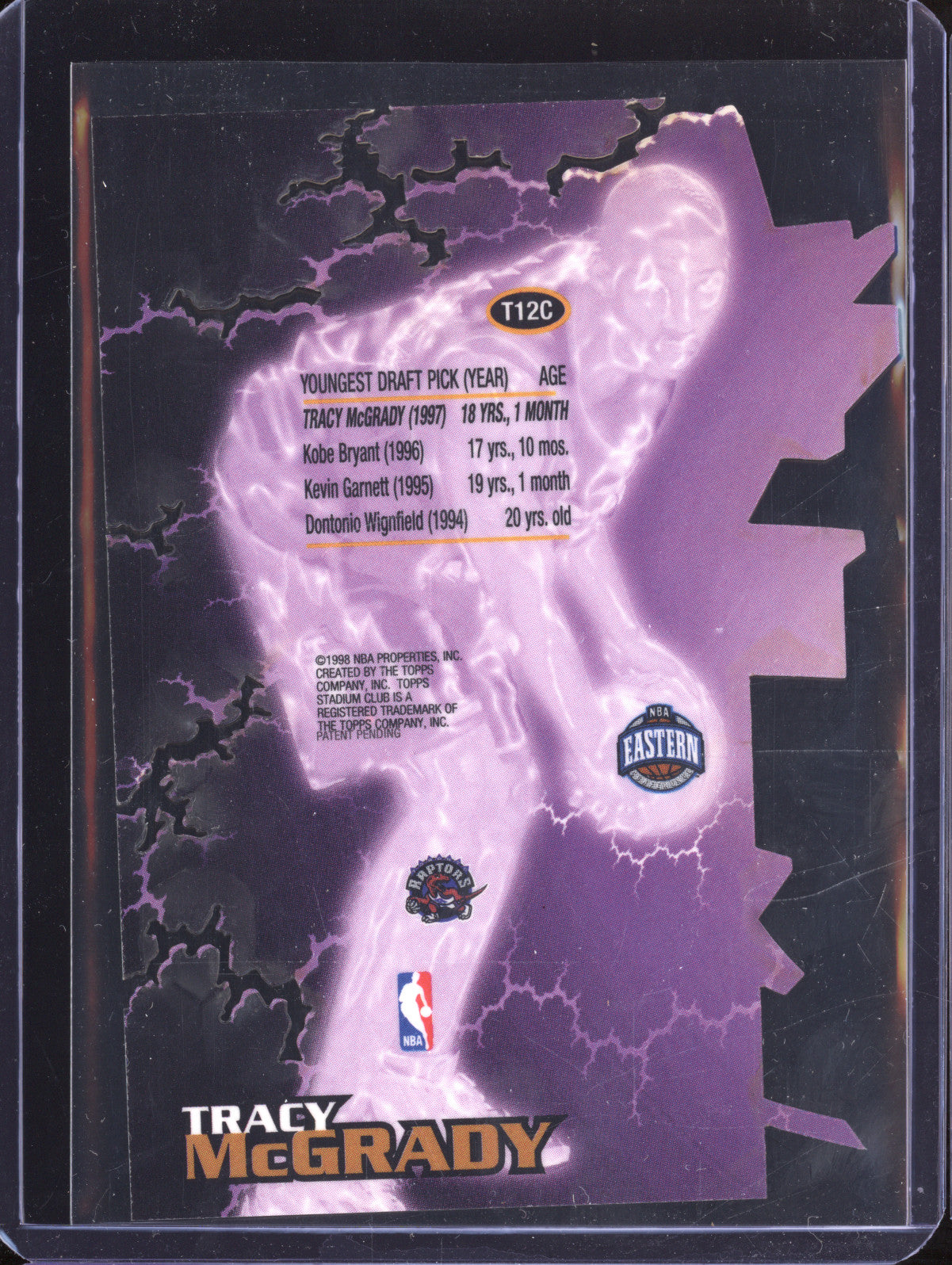 Tracy McGrady 1997-98 Topps Stadium Club Triumvirate T12C