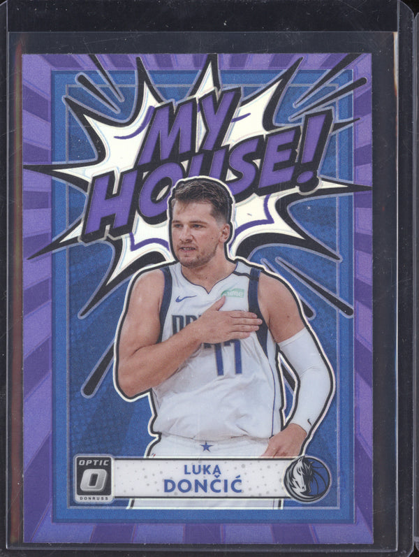 Luka Doncic 2020-21 Panini Donruss Optic 13 My House Purple