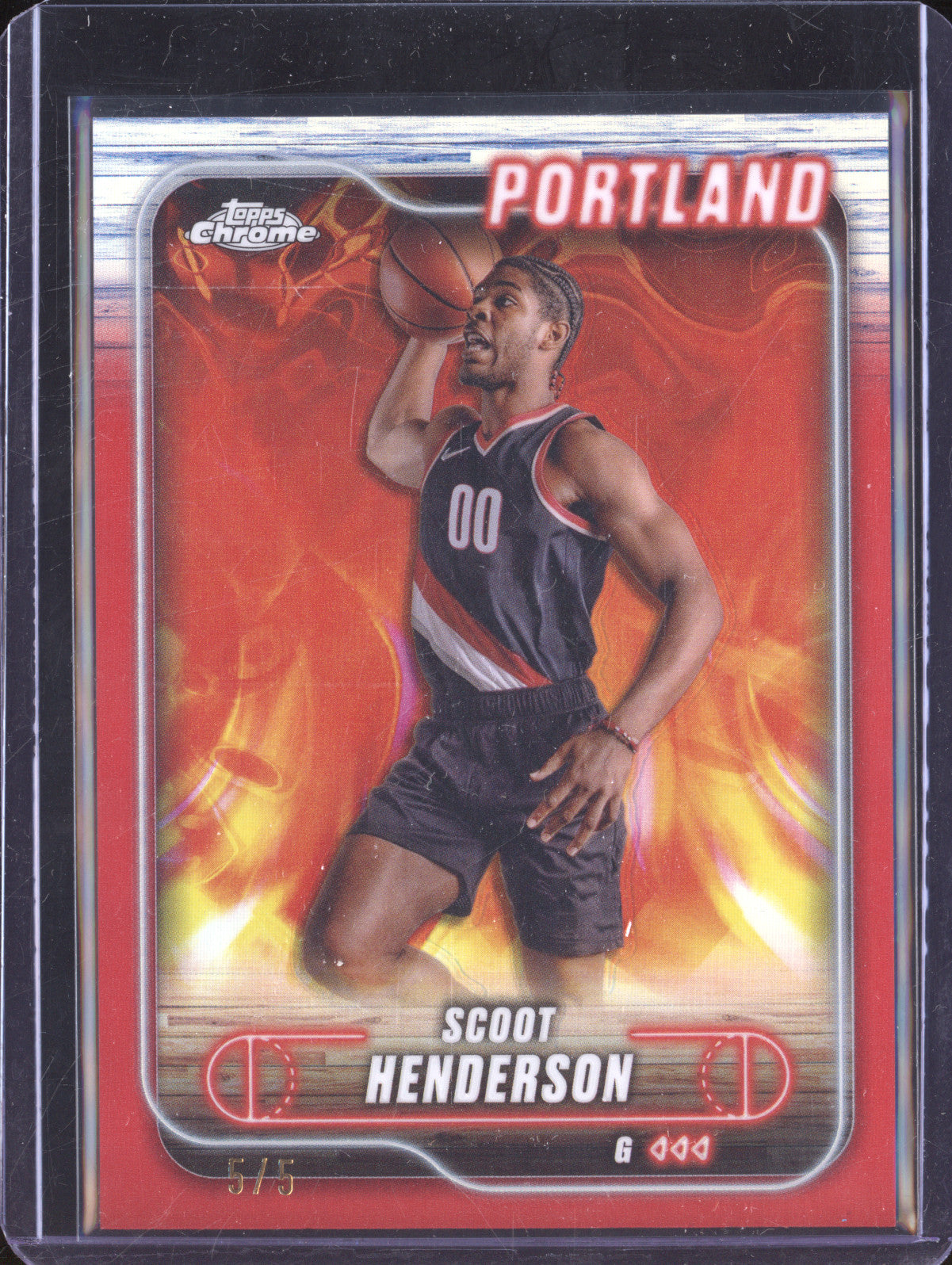 Scoot Henderson 2024-25 Topps Chrome 24 Red Refractor 5/5
