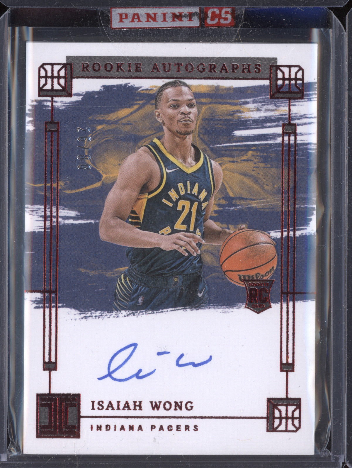 Isaiah Wong 2023-24 Panini Impeccable RA-WON Rookie Auto International RC 26/88