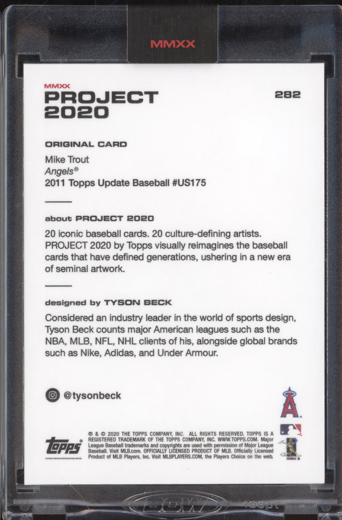 Mike Trout 2020 Topps Project 2020 282