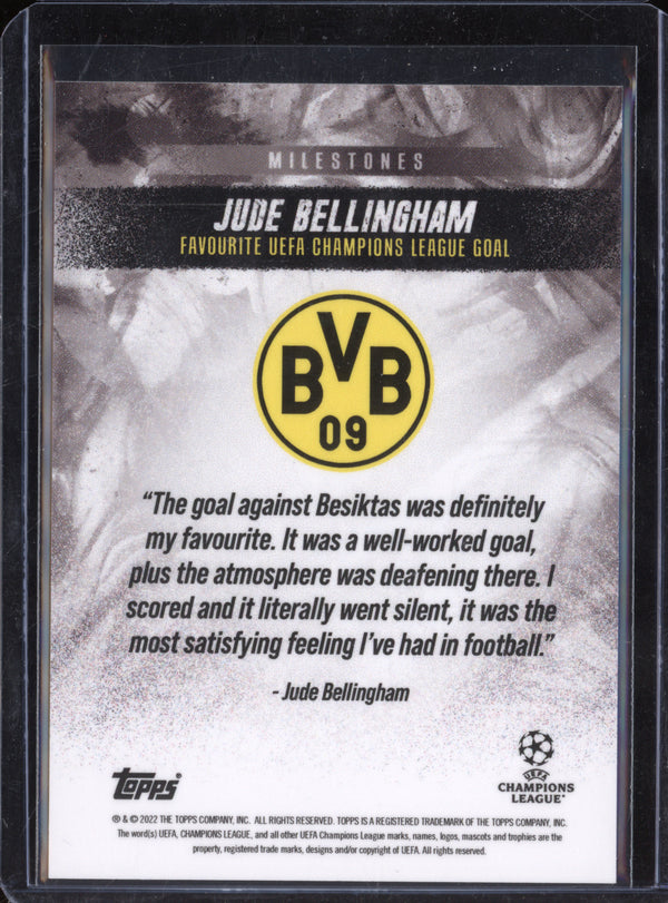 Jude Bellingham 2021-22 Topps Jude Bellingham Platinum Curated Platinum Curated Milestones 67/99