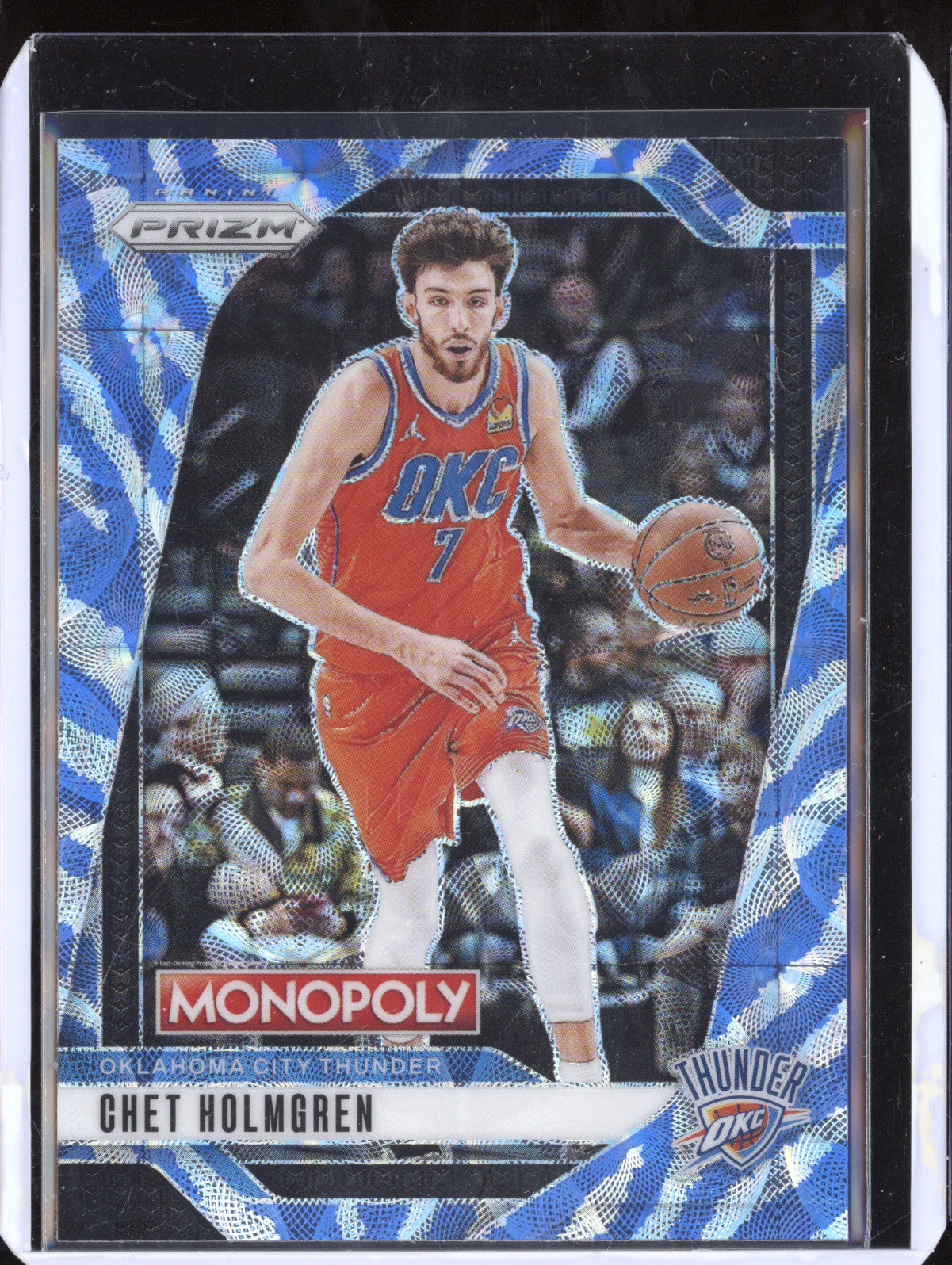 Chet Holmgren 2024-25 Panini Prizm 80 Tiger Stripe Boardwalk Blue