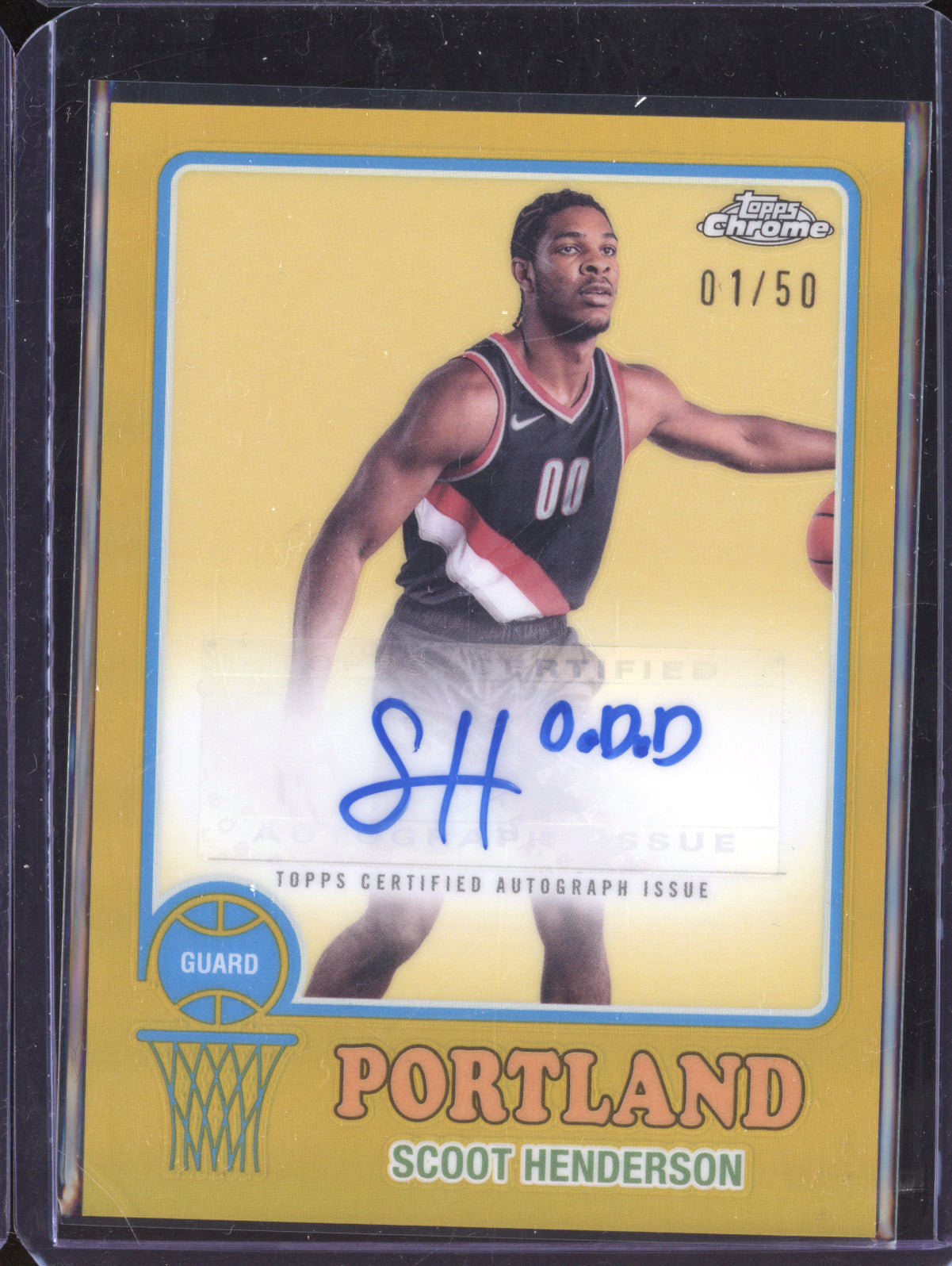 Scoot Henderson 2024-25 Topps Chrome 73TA-SH 1973 Topps Auto Gold 1/50