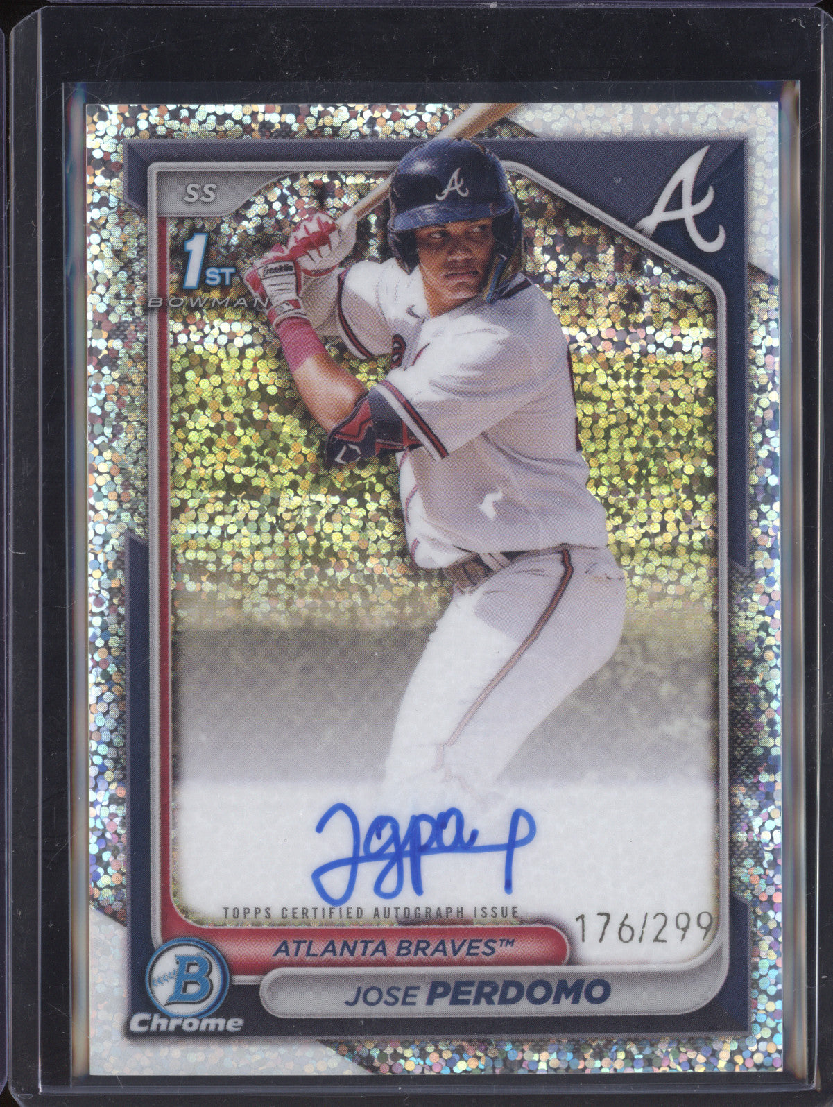 Jose Perdomo 2024 Bowman Chrome CPA-JP 1st Prospect Auto Speckle RC 176/299