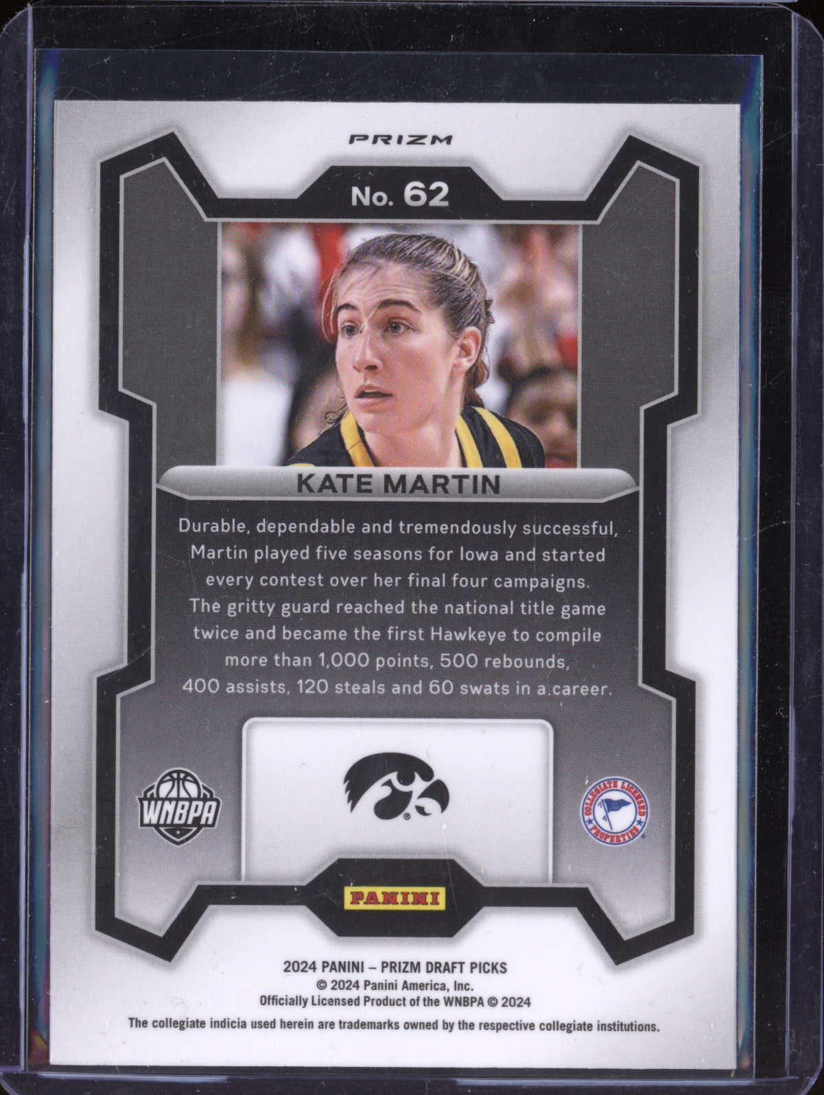 Kate Martin 2024 Panini Prizm Draft Picks 62 Red Wave RC