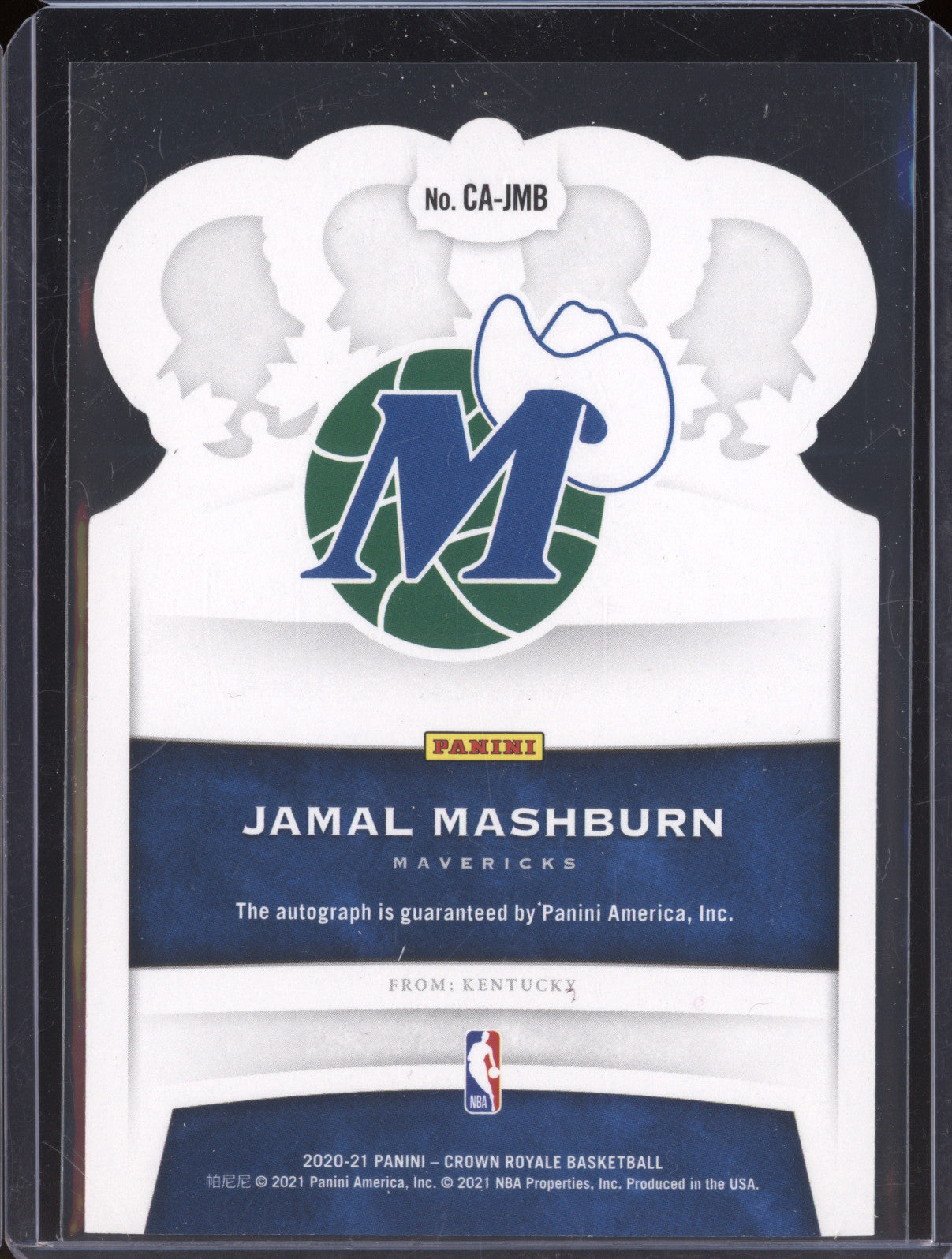 Jamal Mashburn 2020-21 Panini Crown Royale CA-JMB Asia Red Auto 09/32