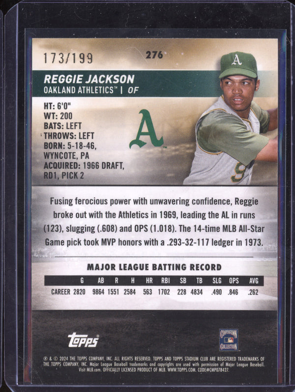 Reggie Jackson 2024 Topps Stadium Club 276 Green Foil 173/199