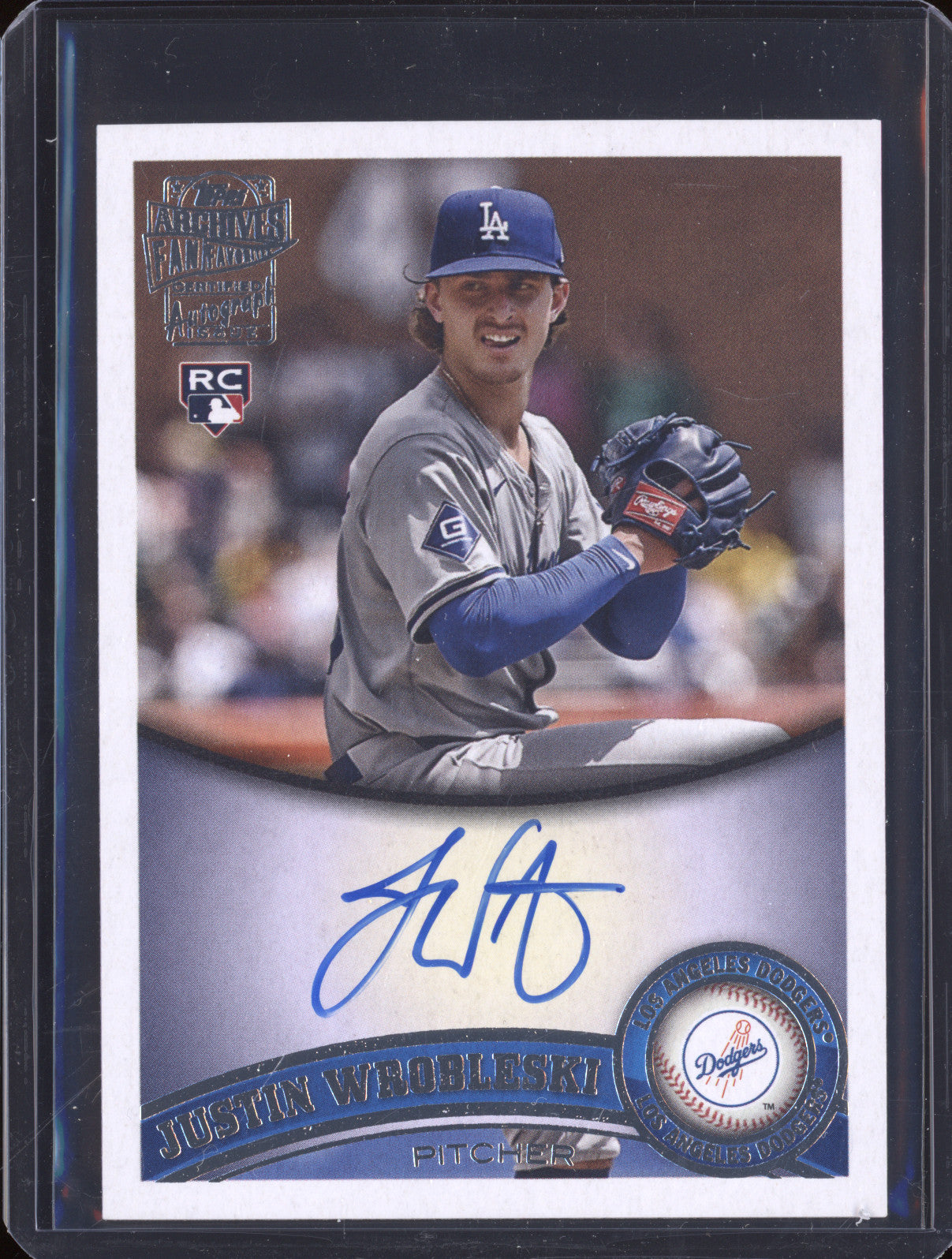 Justin Wrobleski 2025 Topps Archives 11FFA-JW Fan Favorites Autographs RC