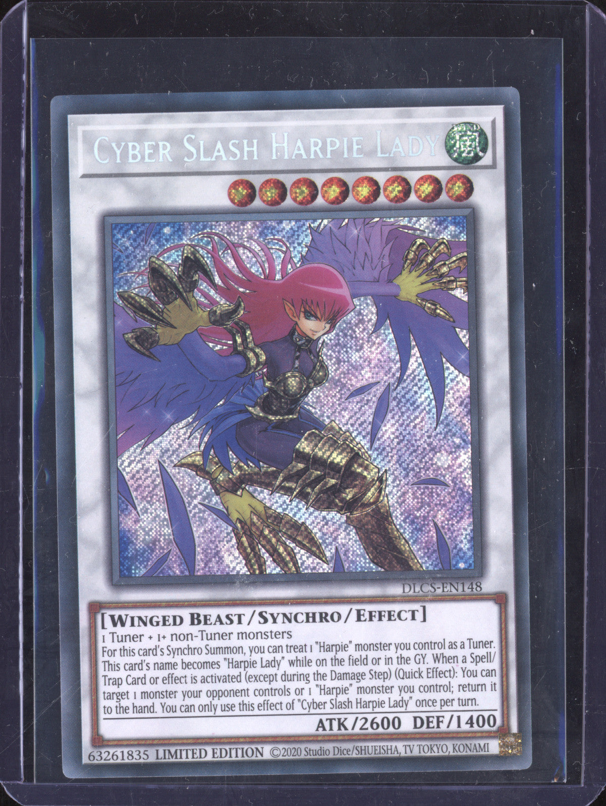 Cyber Slash Harpie Lady 2020 YuGiOh Dragons of Legend DLCS-EN148 Secre