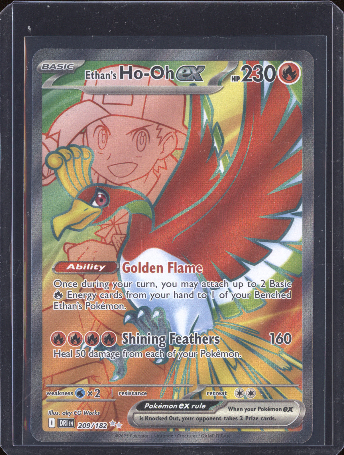 Ethan's Ho-Oh ex 2025 Pokemon Destined Rivals 209/182 Ultra Rare