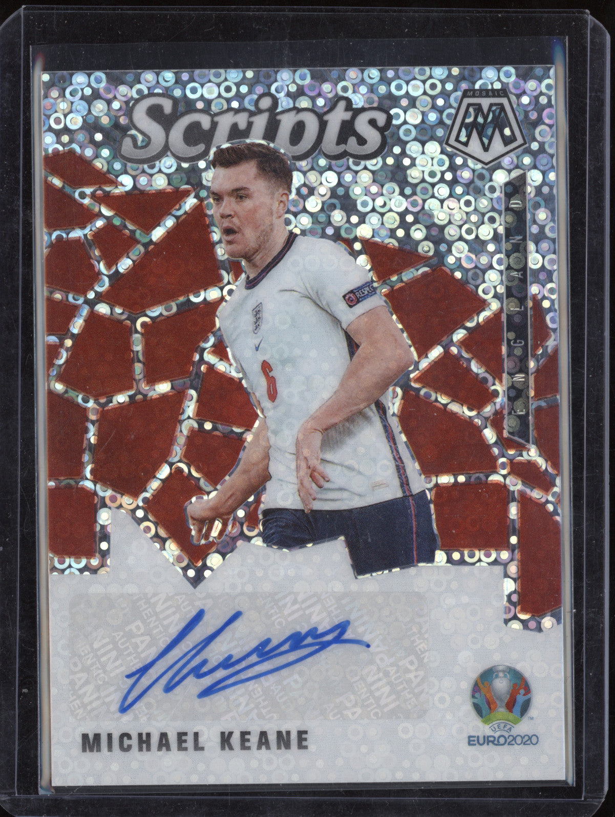 Michael Keane 2021 Panini Mosaic SM-MK Breakaway Scripts Auto