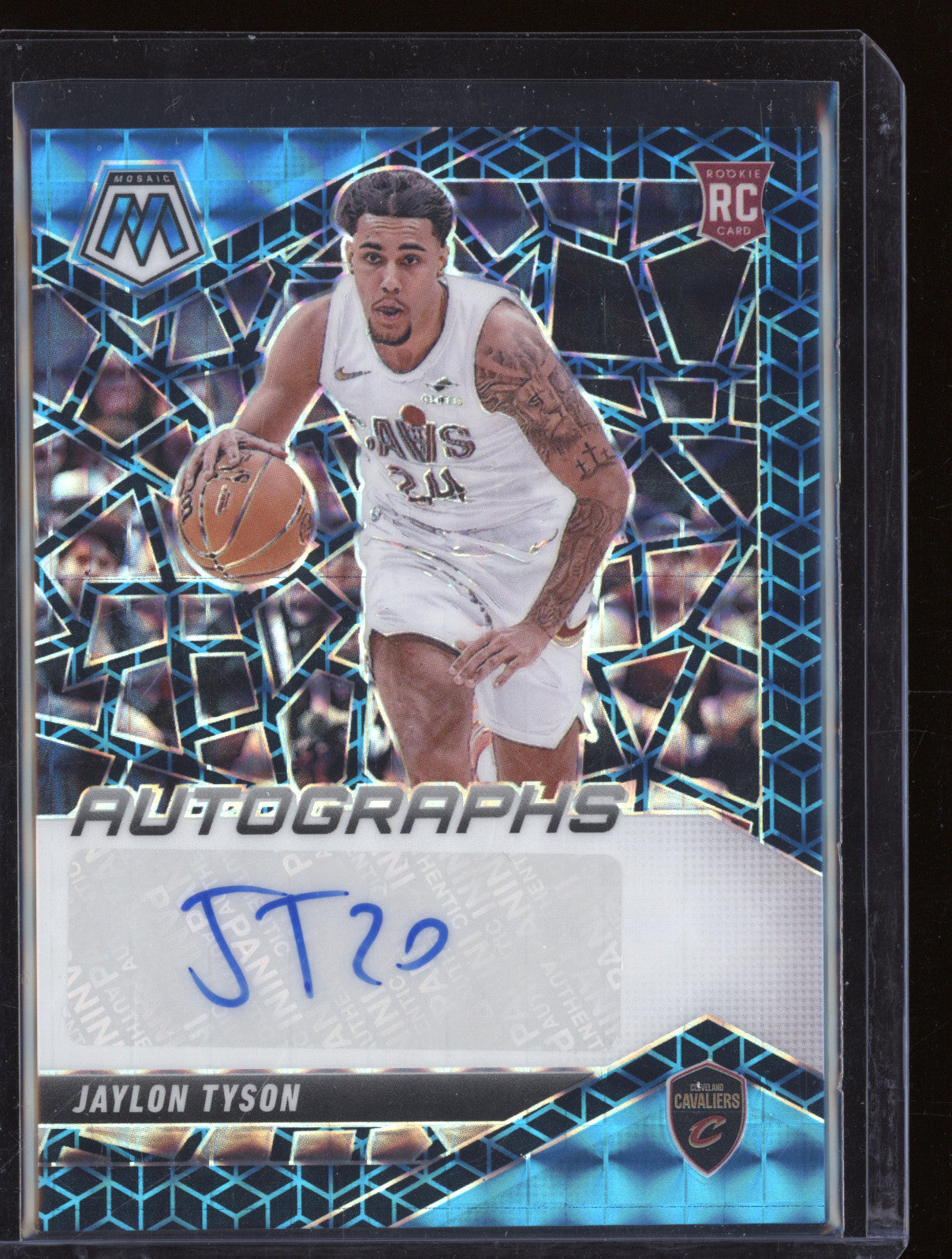 Jaylon Tyson 2024-25 Panini Mosaic RAM-TYS Mosaic Autographs Blue RC 25/25