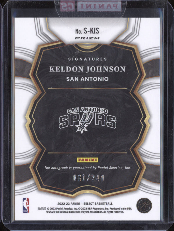 Keldon Johnson 2022-23 Panini Select S-KJS Signatures 61/249