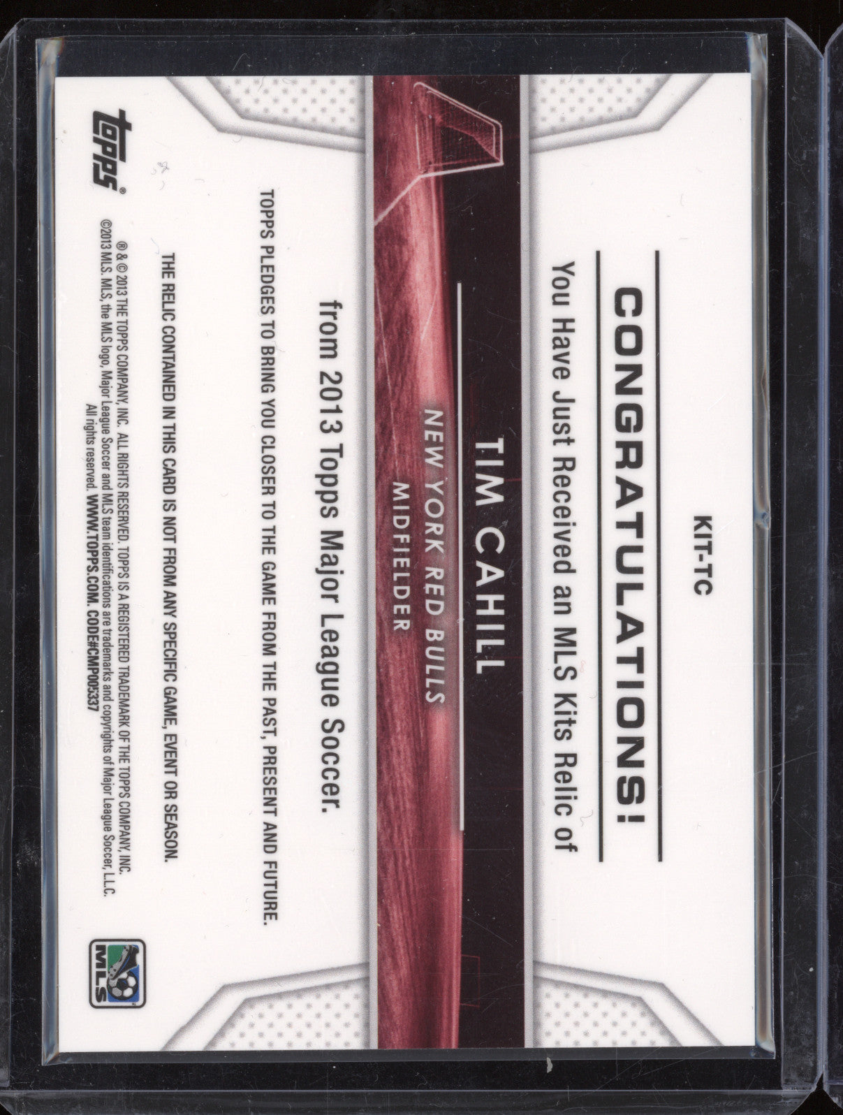 Tim Cahill 2013 Topps Major League Soccer KIT-TC MLS Kits Relic