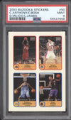 Carmelo Bosh Milicic LeBron 2003-04 Topps Bazooka Four-On-One Stickers RC PSA 9