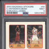 Carmelo Bosh Milicic LeBron 2003-04 Topps Bazooka Four-On-One Stickers RC PSA 9