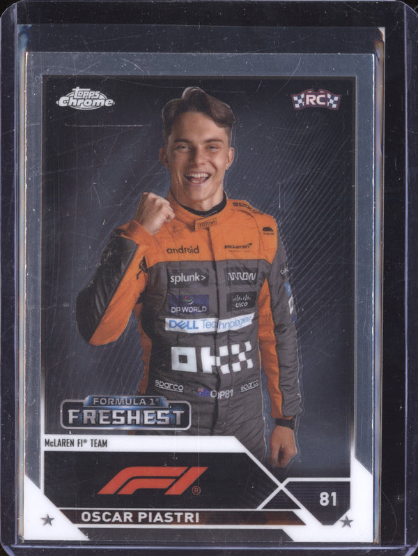 Oscar Piastri 2023 Topps Chrome F1 195 RC