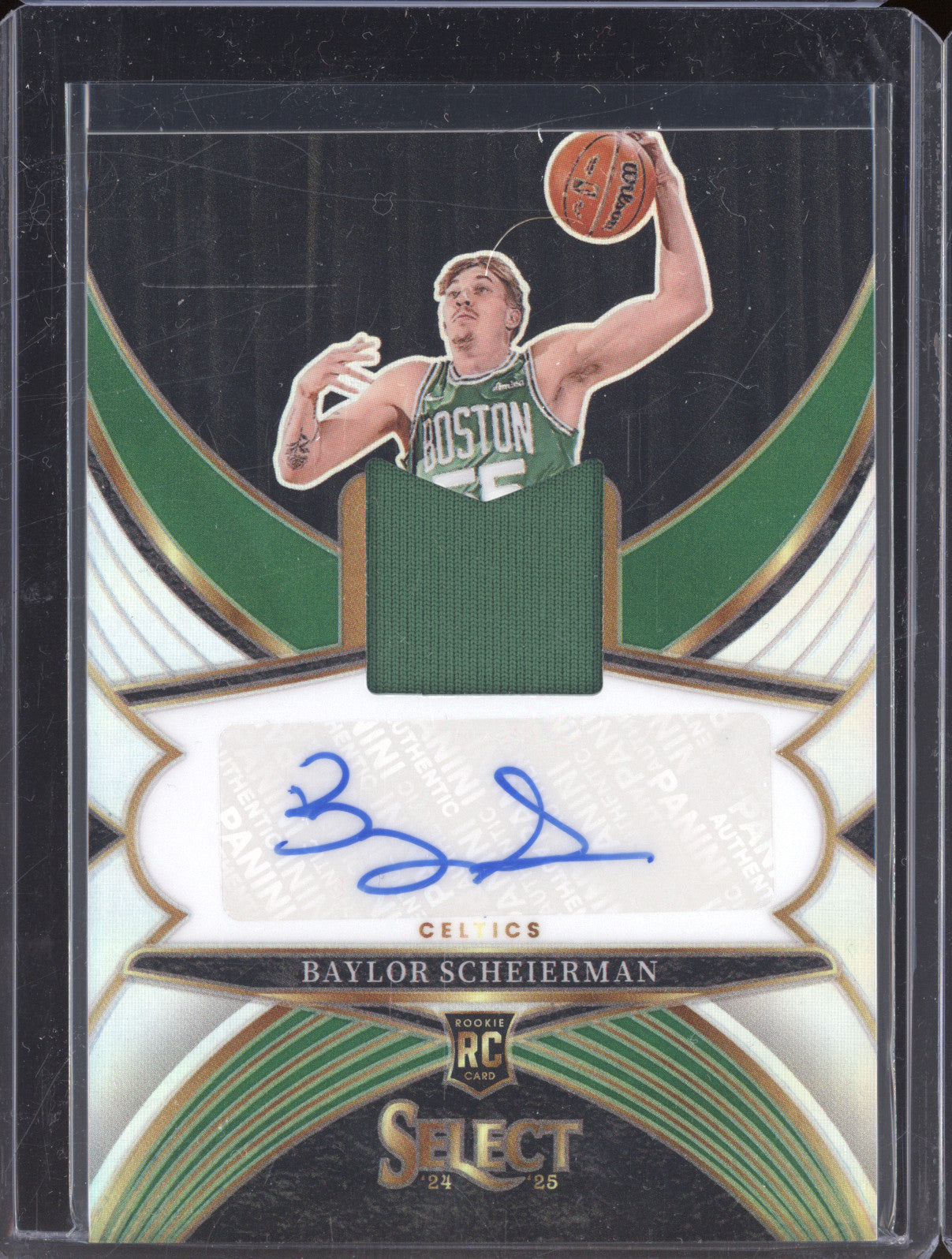 Baylor Scheierman 2024-25 Panini Select RJA-BAY Rookie Patch Auto RC 163/199