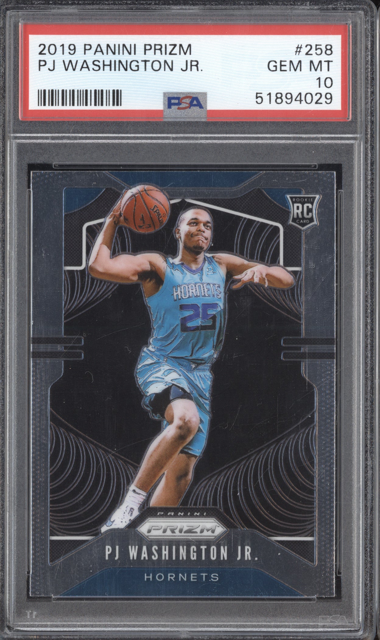 PJ Washington Jr 2019-20 Panini Prizm 258 RC PSA 10